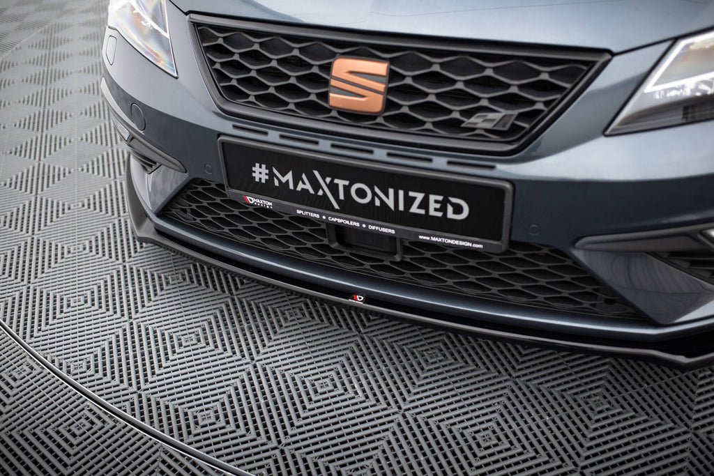 Prelungire splitter bara fata Seat Leon 5F MK3 Cupra Fr Facelift 2017-2019 v9 - Maxton Design