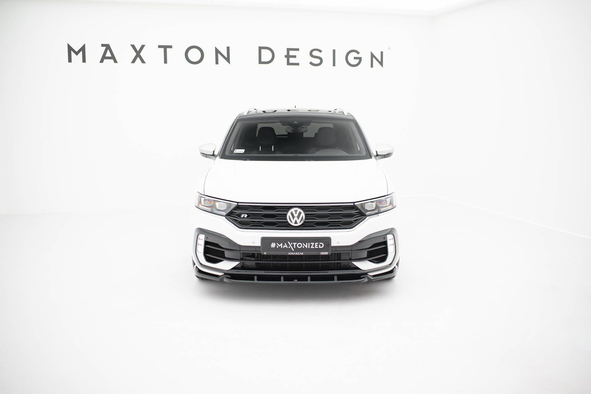 Prelungire splitter bara fata Volkswagen T-Roc R Mk1 2017-2021 v5 - Maxton Design