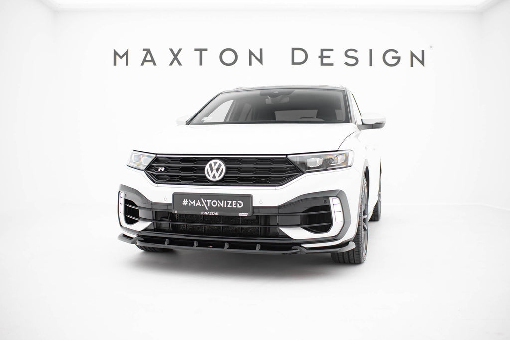 Prelungire splitter bara fata Volkswagen T-Roc R Mk1 2017-2021 v5 - Maxton Design