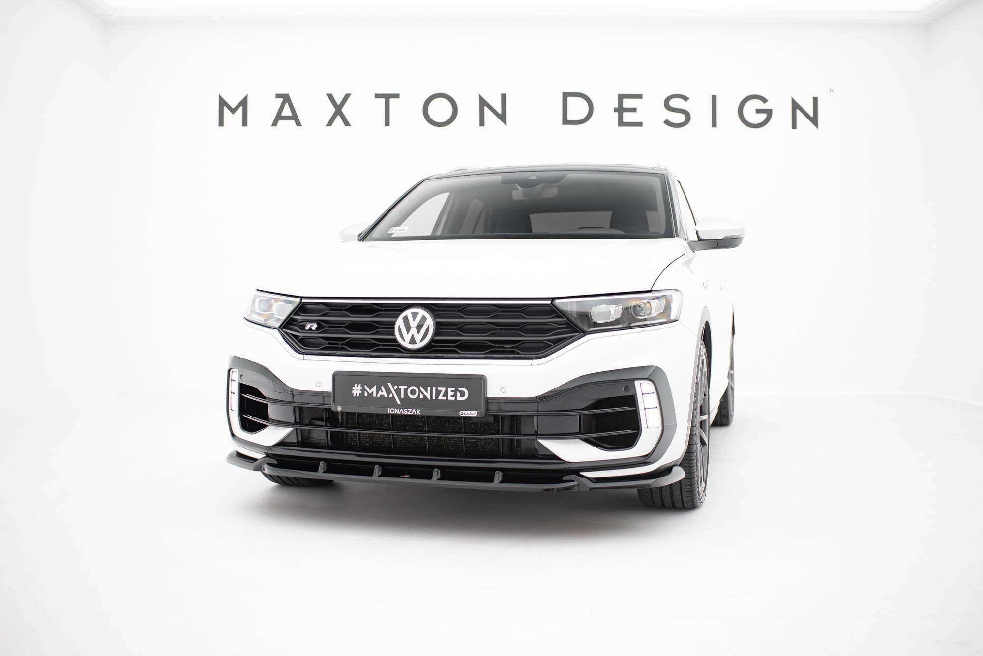 Prelungire splitter bara fata Volkswagen T-Roc R Mk1 2017-2021 v5 - Maxton Design