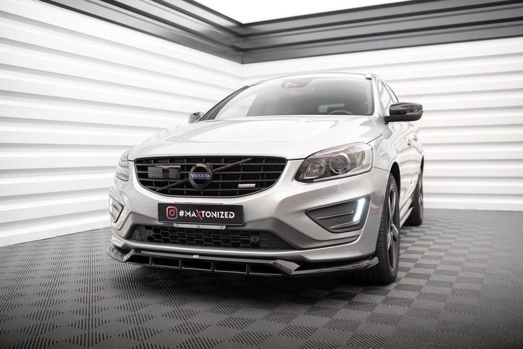 Prelungire splitter bara fata Volvo XC60 R-Design Mk1 Facelift 2013-2017 v3 - Maxton Design