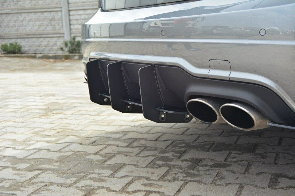 Prelungire splitter difuzor bara spate Mercedes C Class W204 AMG-Line Facelift 2011-2014 v4 - Maxton Design