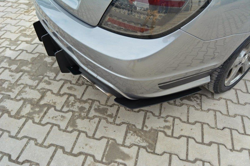 Prelungire splitter difuzor bara spate Mercedes C Class W204 AMG-Line Facelift 2011-2014 v4 - Maxton Design