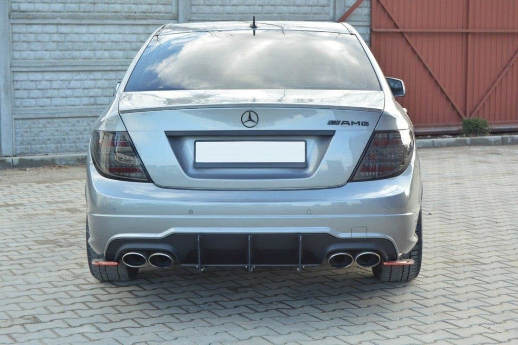 Prelungire splitter difuzor bara spate Mercedes C Class W204 AMG-Line Facelift 2011-2014 v4 - Maxton Design
