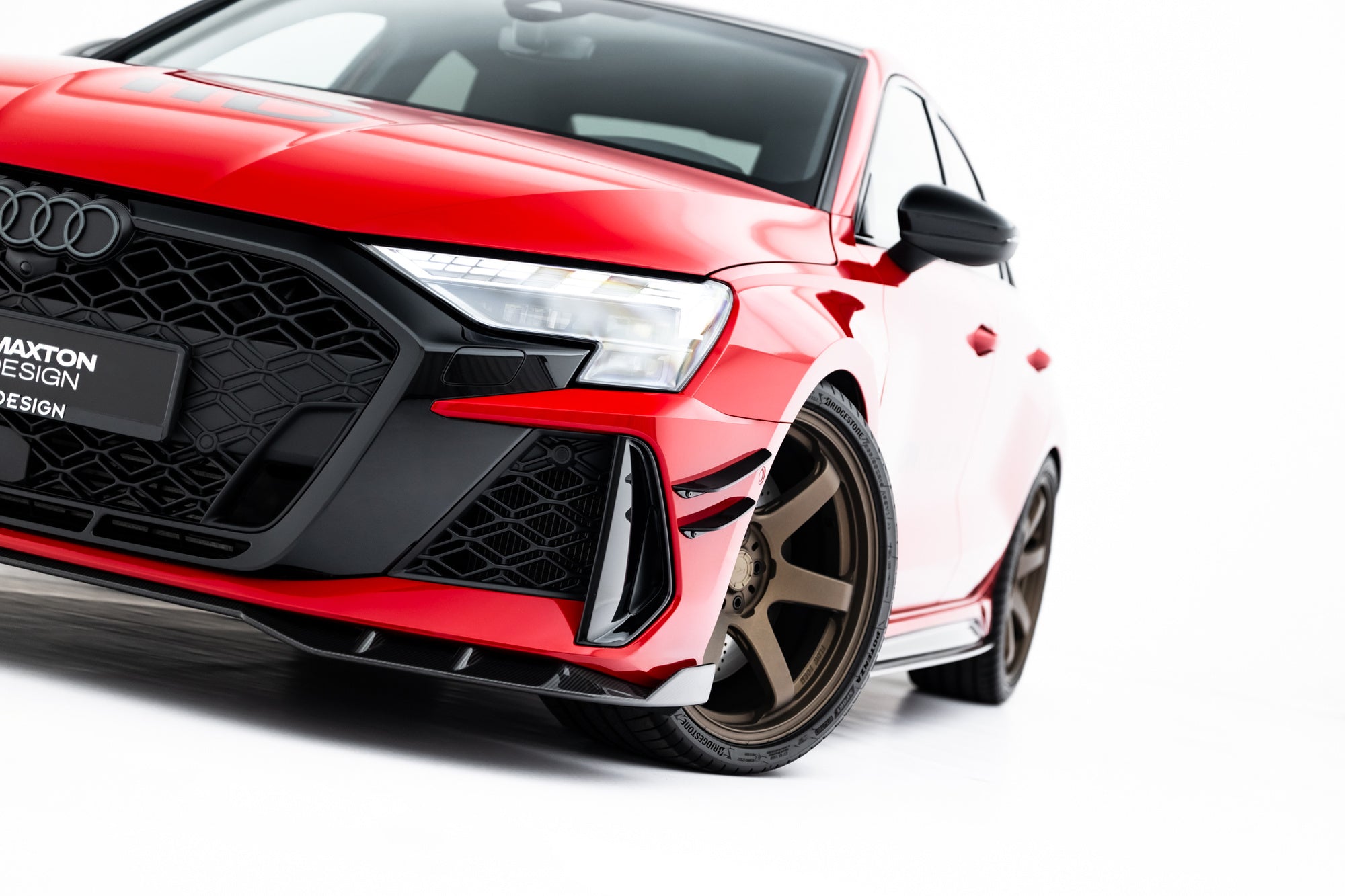 Prelungire splitter bara fata Audi RS3 Sedan 8Y Facelift 2024- v27 - Maxton Design