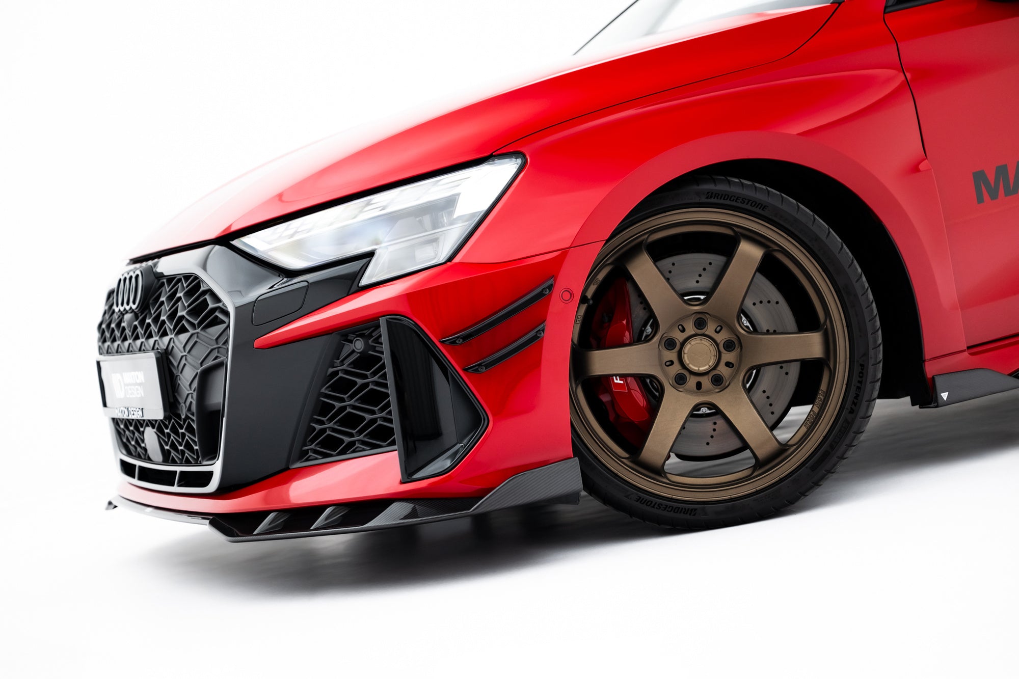 Prelungire splitter bara fata Audi RS3 Sedan 8Y Facelift 2024- v27 - Maxton Design
