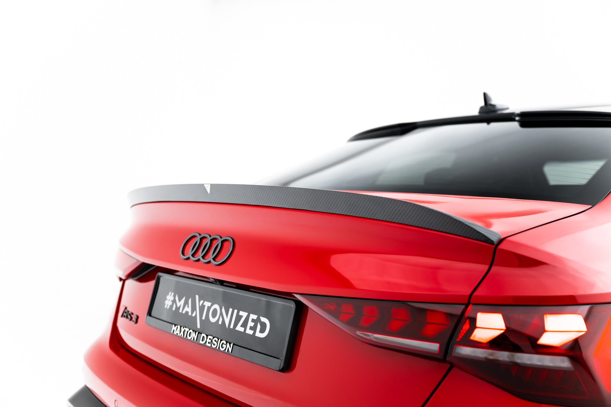 Eleron spoiler cap Audi RS3 / S3 / A3 S-Line / A3 Sedan 8Y Facelift 2020- v12 - Maxton Design