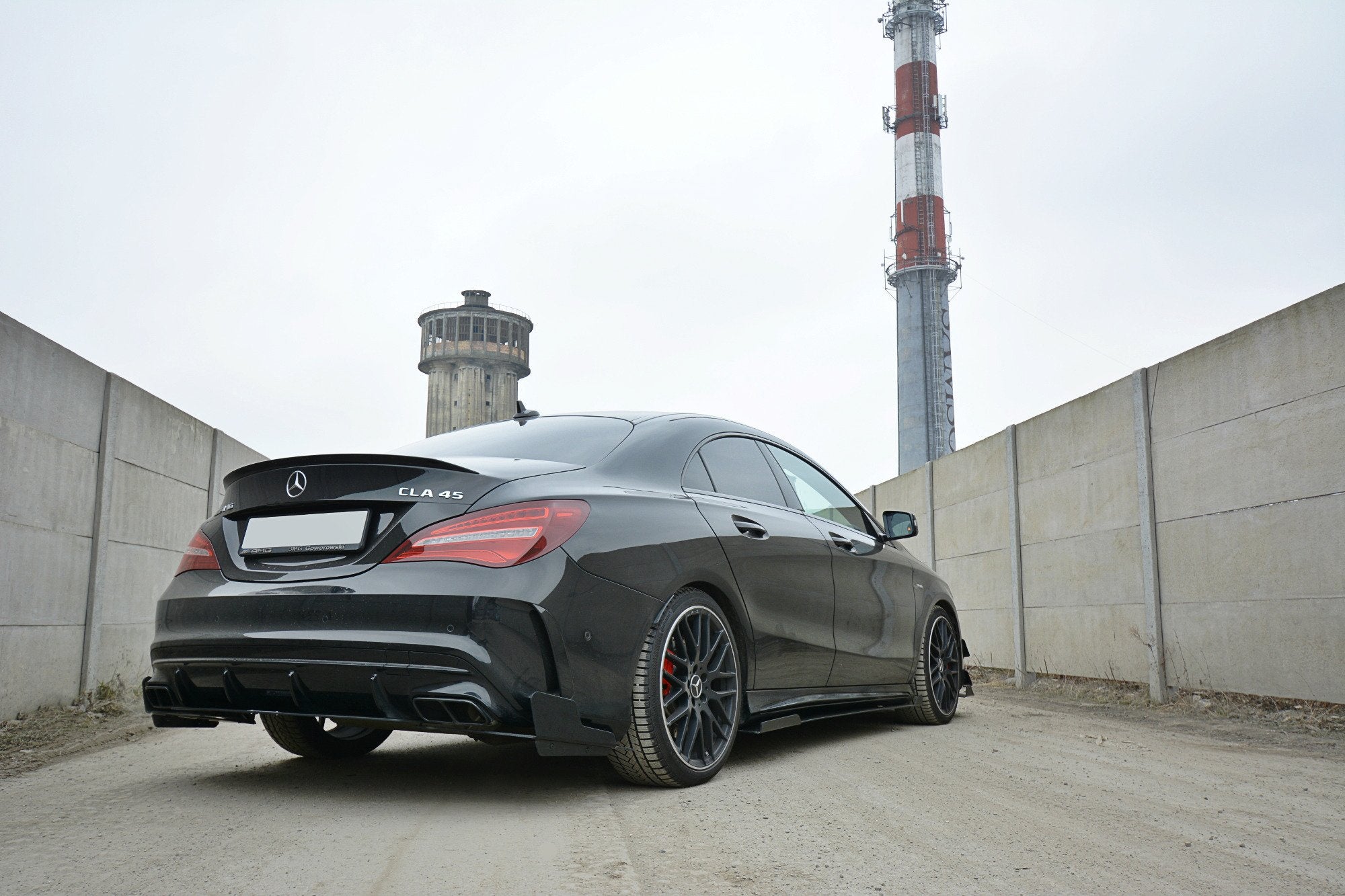 Prelungire splitter bara spate Mercedes Cla A45 Amg C117 facelift 2017- v5 - Maxton Design