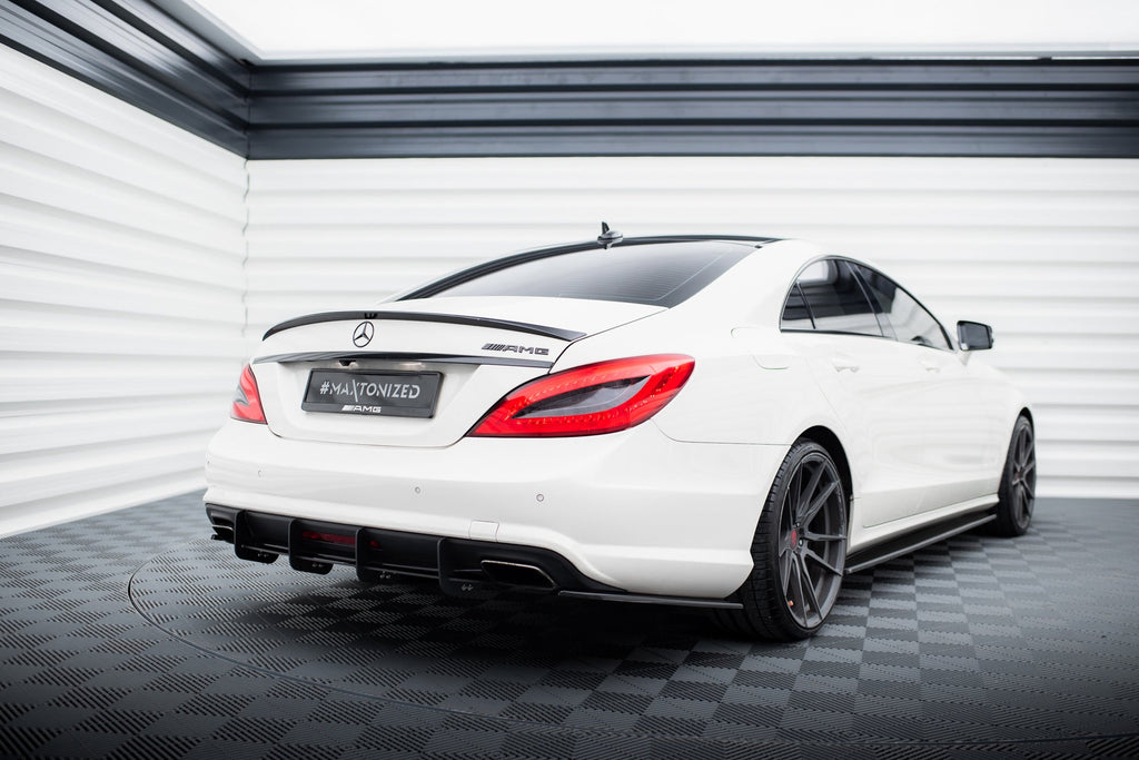 Prelungire difuzor bara spate Mercedes CLS C218 AMG Line 2011-2014 v4 - Maxton Design
