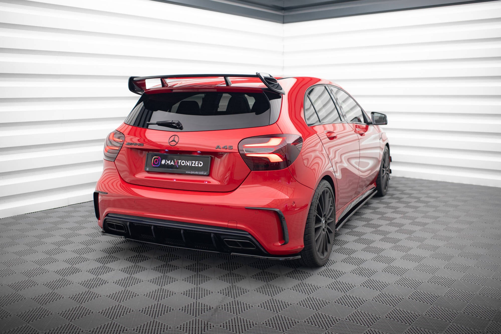 Prelungire splitter bara spate Mercedes A Class W176 AMG Facelift 2015-2018 v1 - Maxton Design