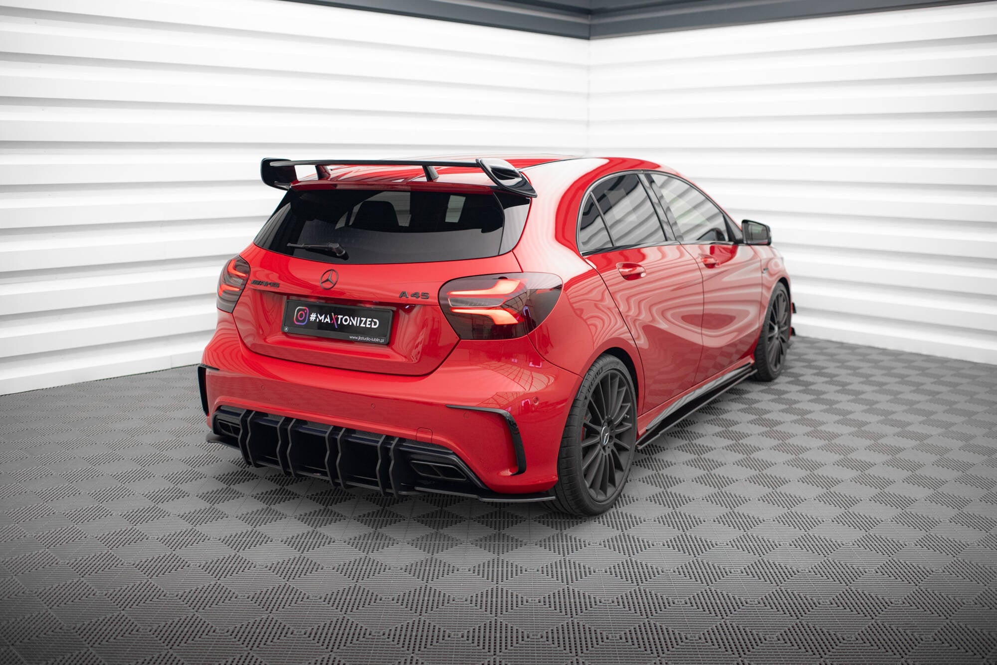 Prelungire splitter bara spate Mercedes A Class W176 AMG Facelift 2015-2018 v1 - Maxton Design