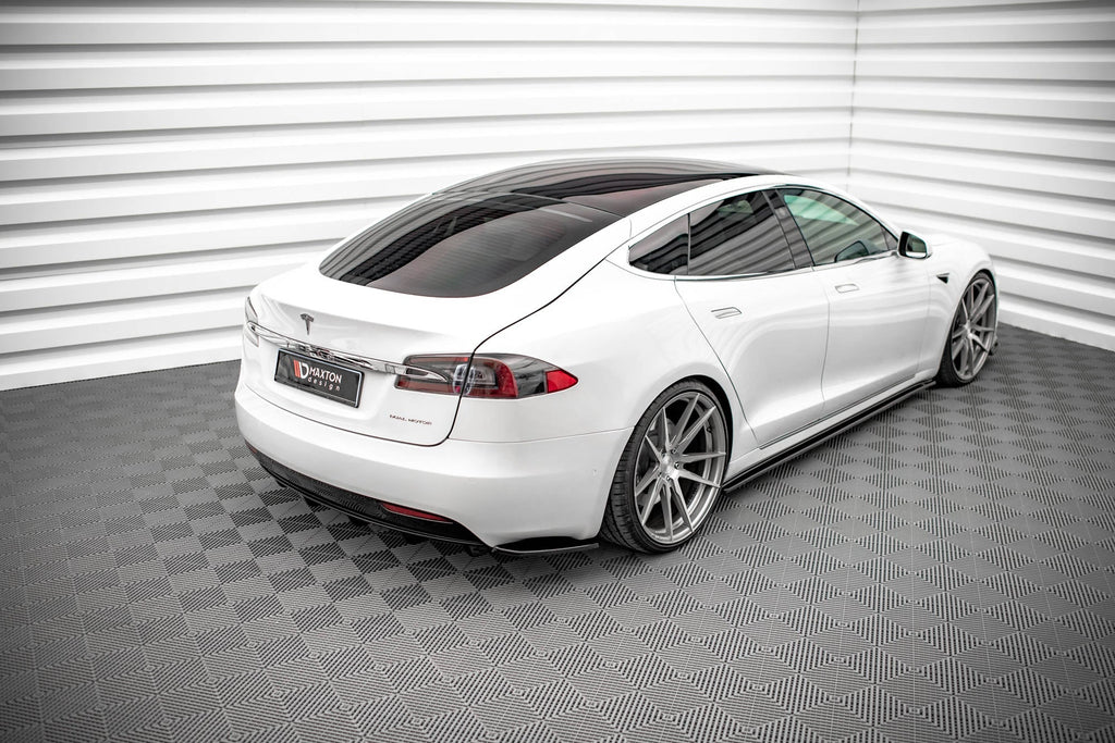 Prelungire splitter bara spate Tesla Model S Facelift 2016- v1 - Maxton Design