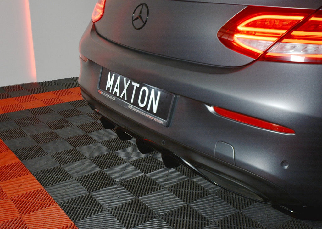 Prelungire difuzor bara spate Mercedes C Class W205 Coupe Amg-Line 2015-2018 v7 - Maxton Design