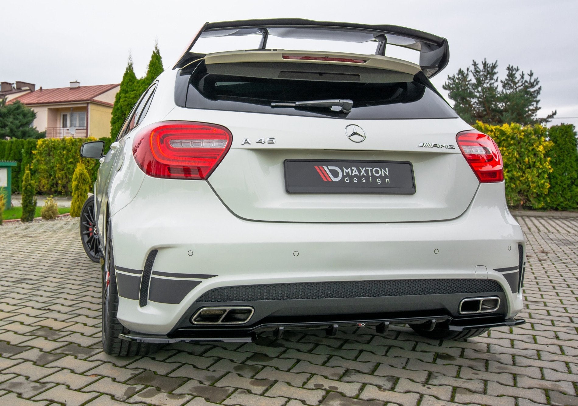 Prelungire difuzor bara spate Mercedes A Class W176 A45 AMG 2013-2015 v6 - Maxton Design