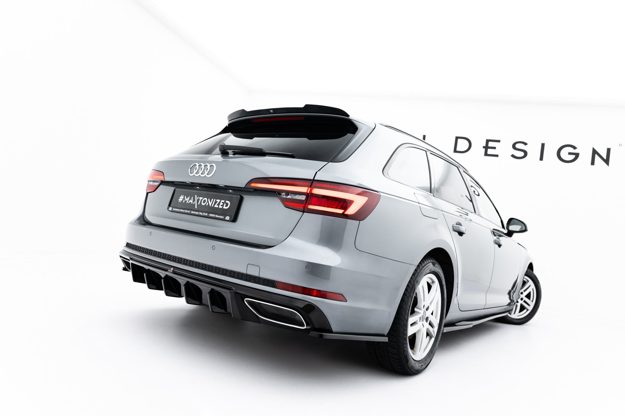 Prelungire splitter bara spate Audi A4 / A4 S-Line / S4 Sedan / Avant B9 2015-2019 v38 - Maxton Design