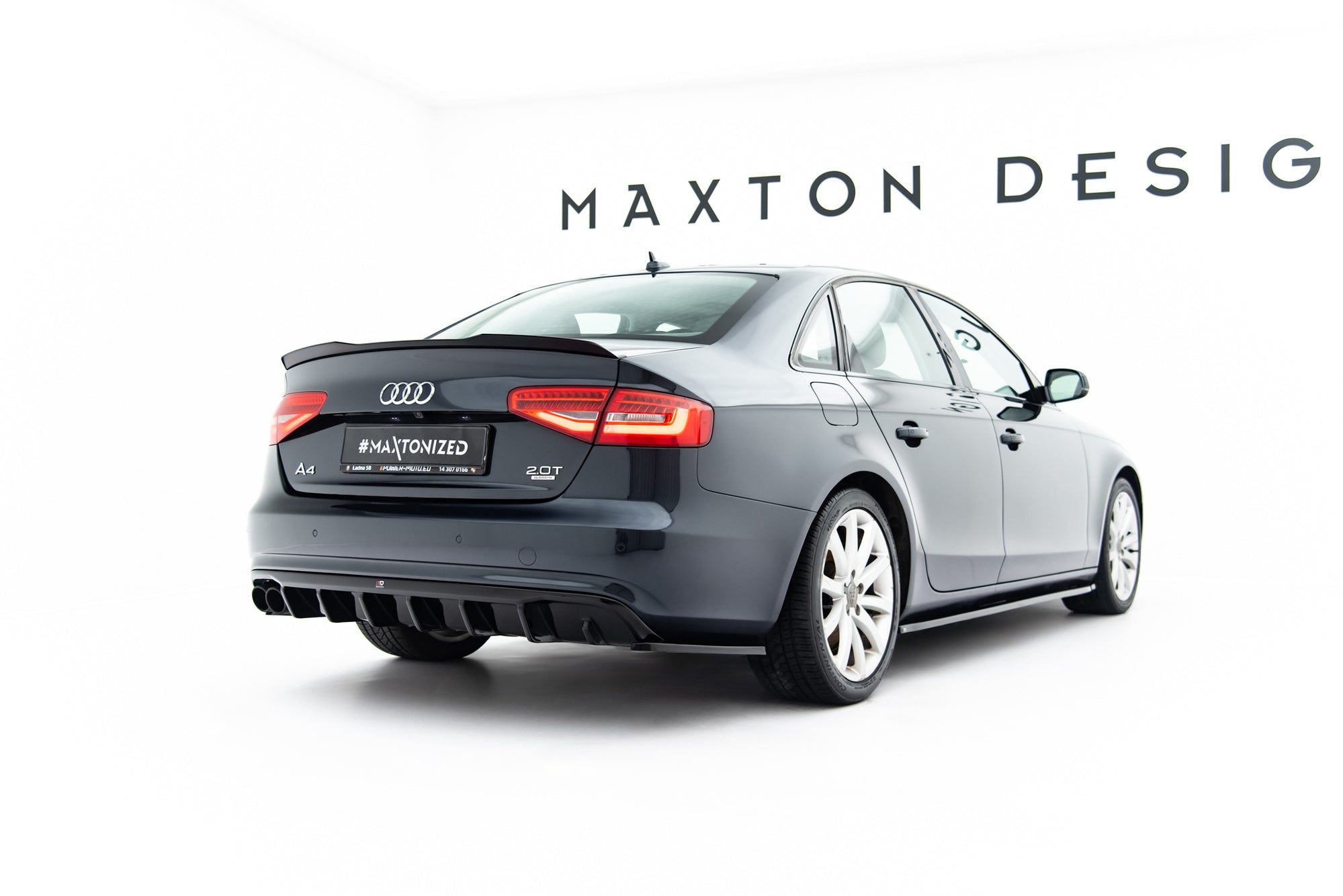 Prelungire splitter bara spate Audi A4 B8 Facelift 2011-2015 v35 - Maxton Design