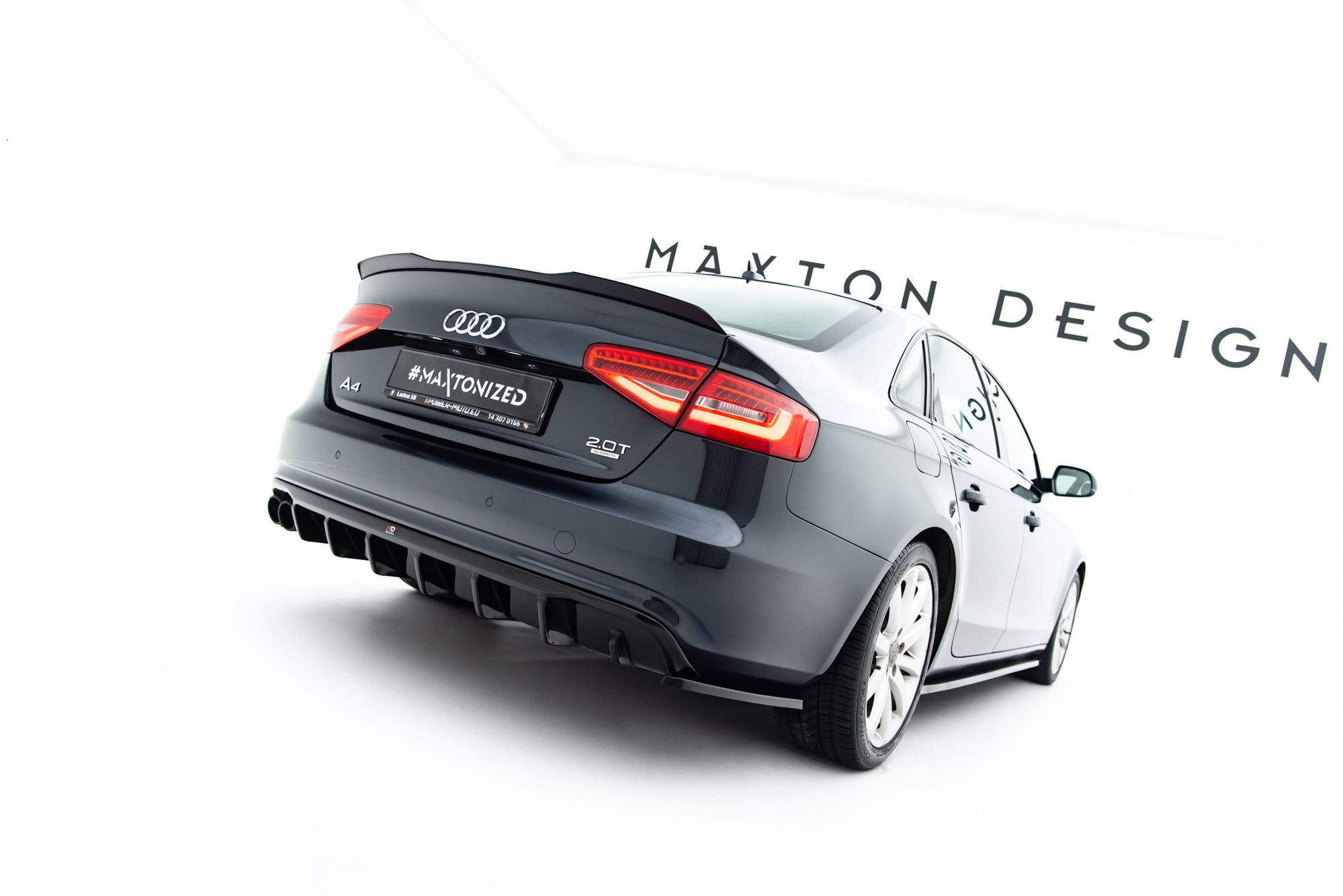 Prelungire splitter bara spate Audi A4 B8 Facelift 2011-2015 v35 - Maxton Design