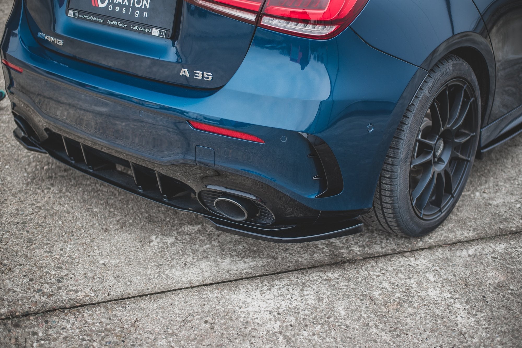 Prelungire splitter bara spate Mercedes A Class W177 A35 AMG 2018- v1 - Maxton Design