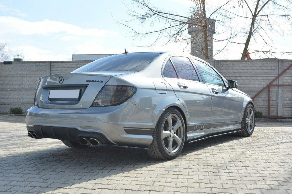 Prelungire splitter bara spate Mercedes C Class W204 Amg-Line Facelift 2011-2014 v1 - Maxton Design