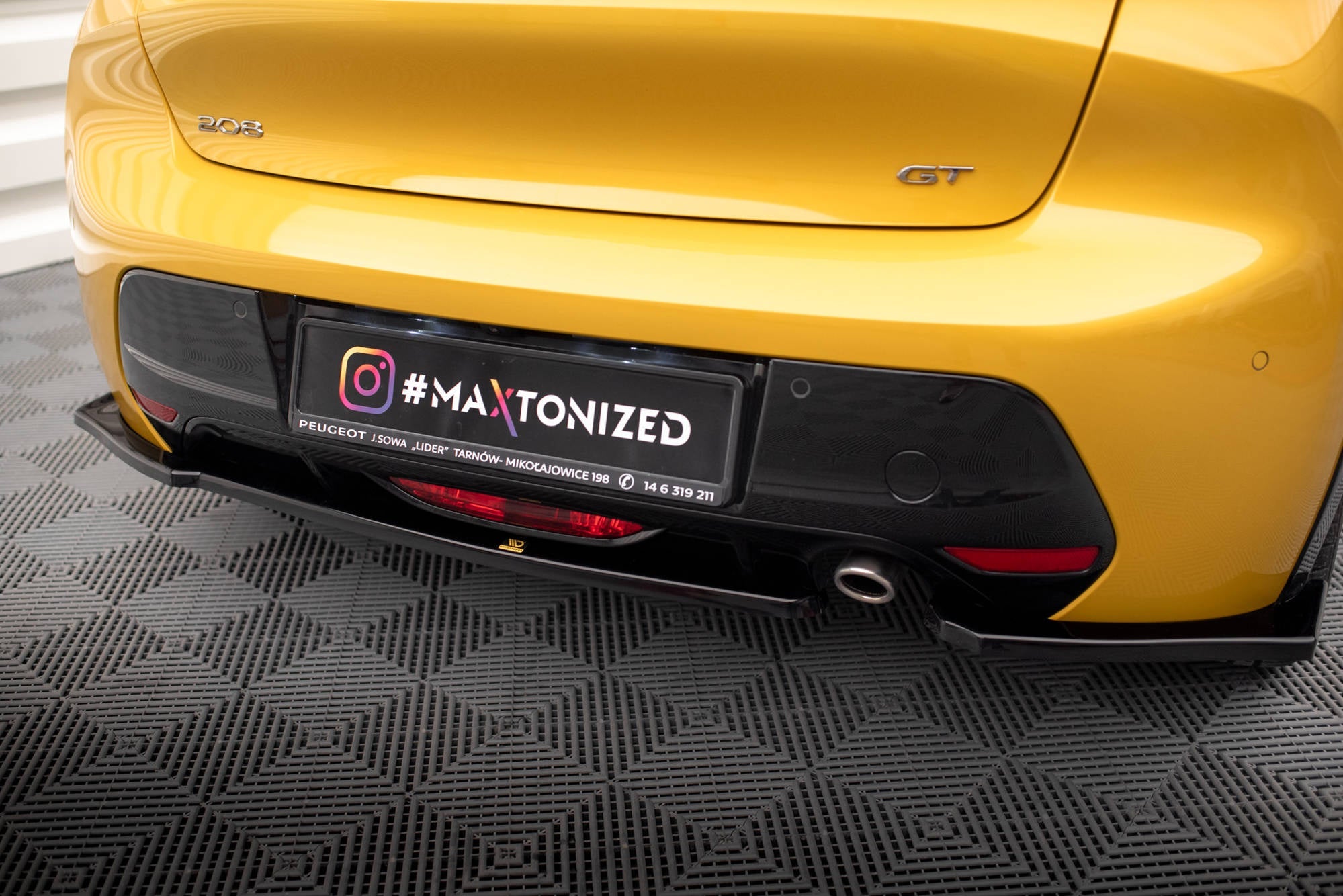 Prelungire splitter bara spate Peugeot 208 GT Mk2 2019- v5 - Maxton Design