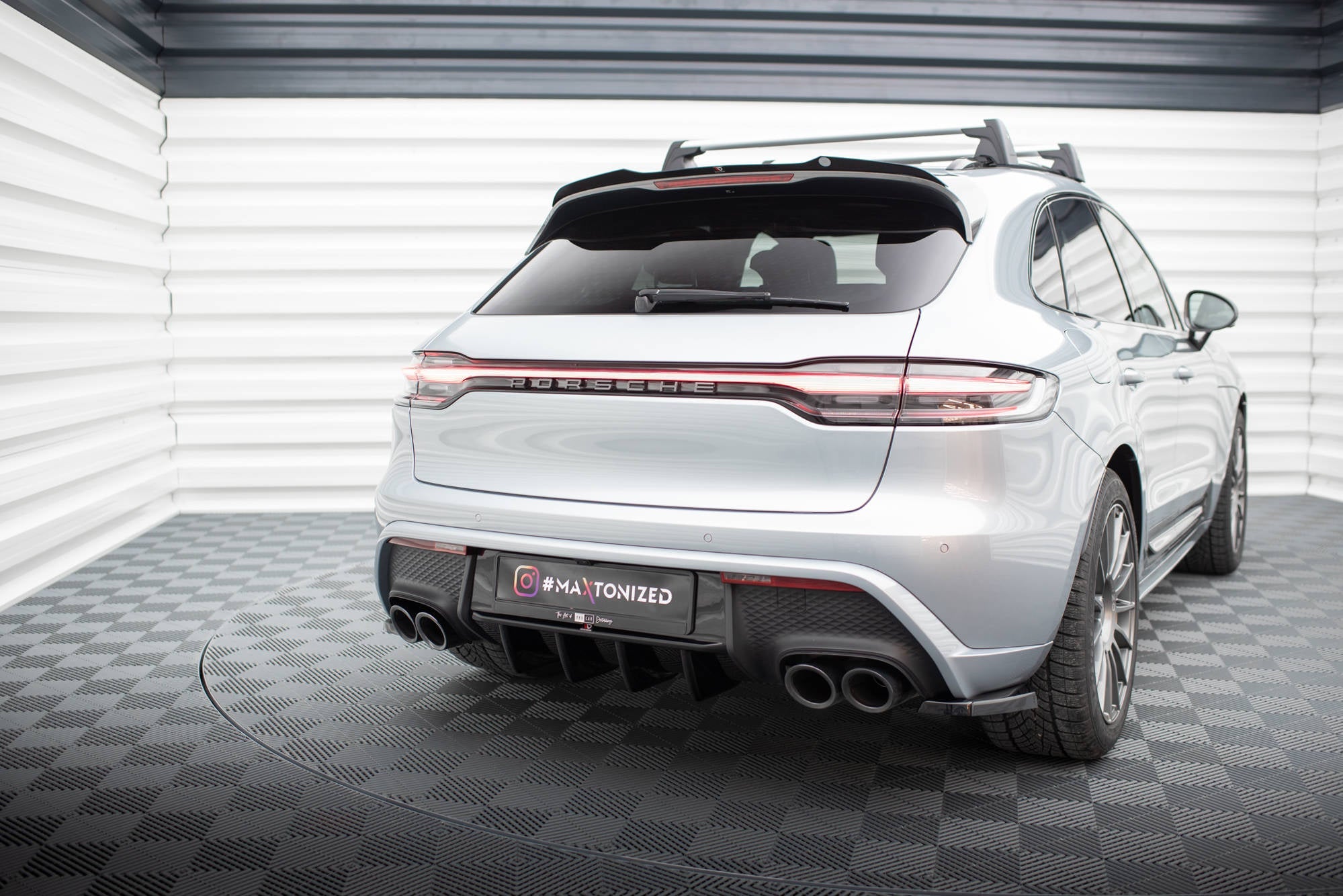 Prelungire splitter bara spate Porsche Macan Mk1 Facelift 2 2021- v5 - Maxton Design
