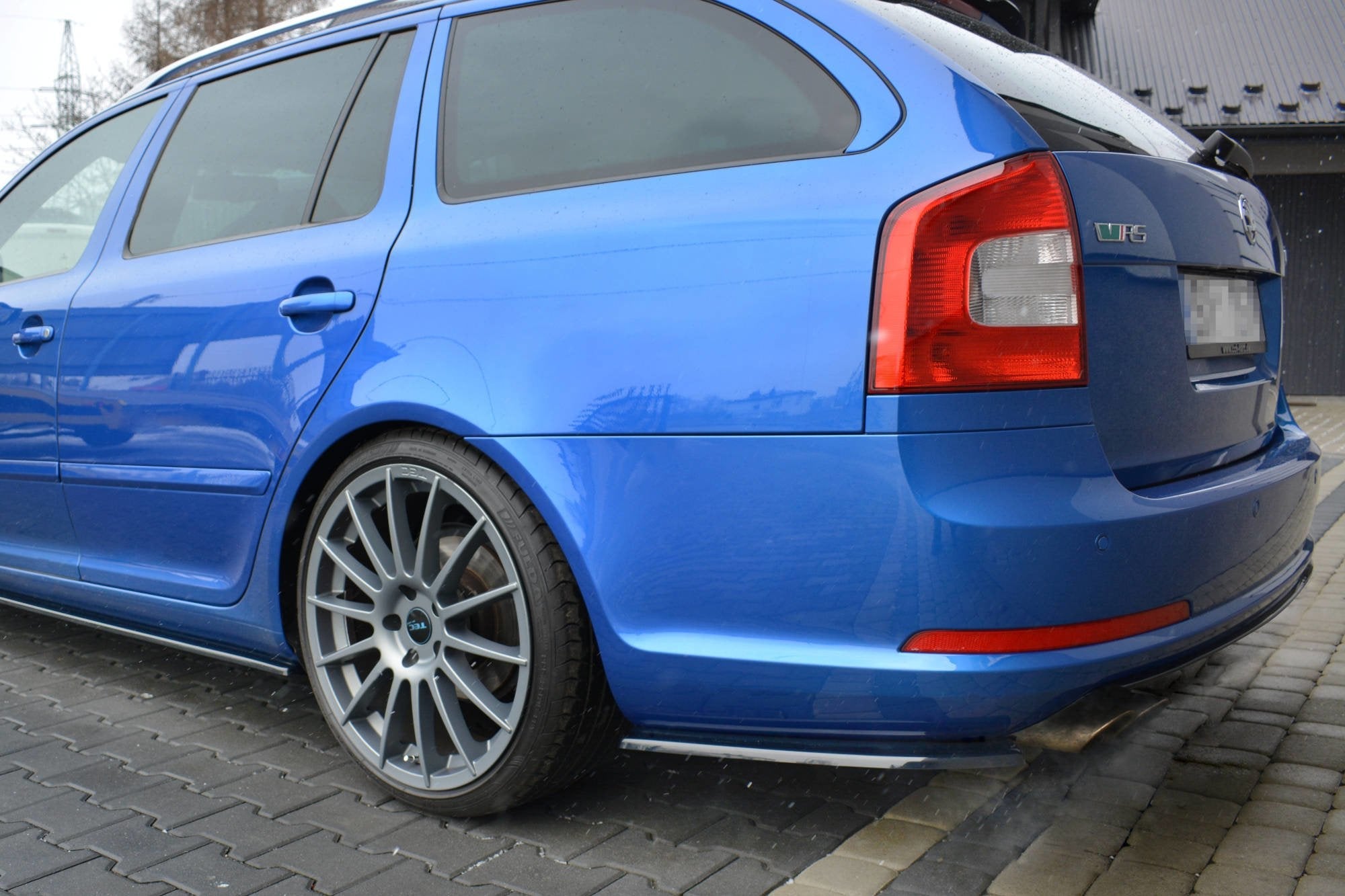 Prelungire splitter bara spate Skoda Octavia Mk2 RS Estate Combi Facelift 2009-2013 v3 - Maxton Design