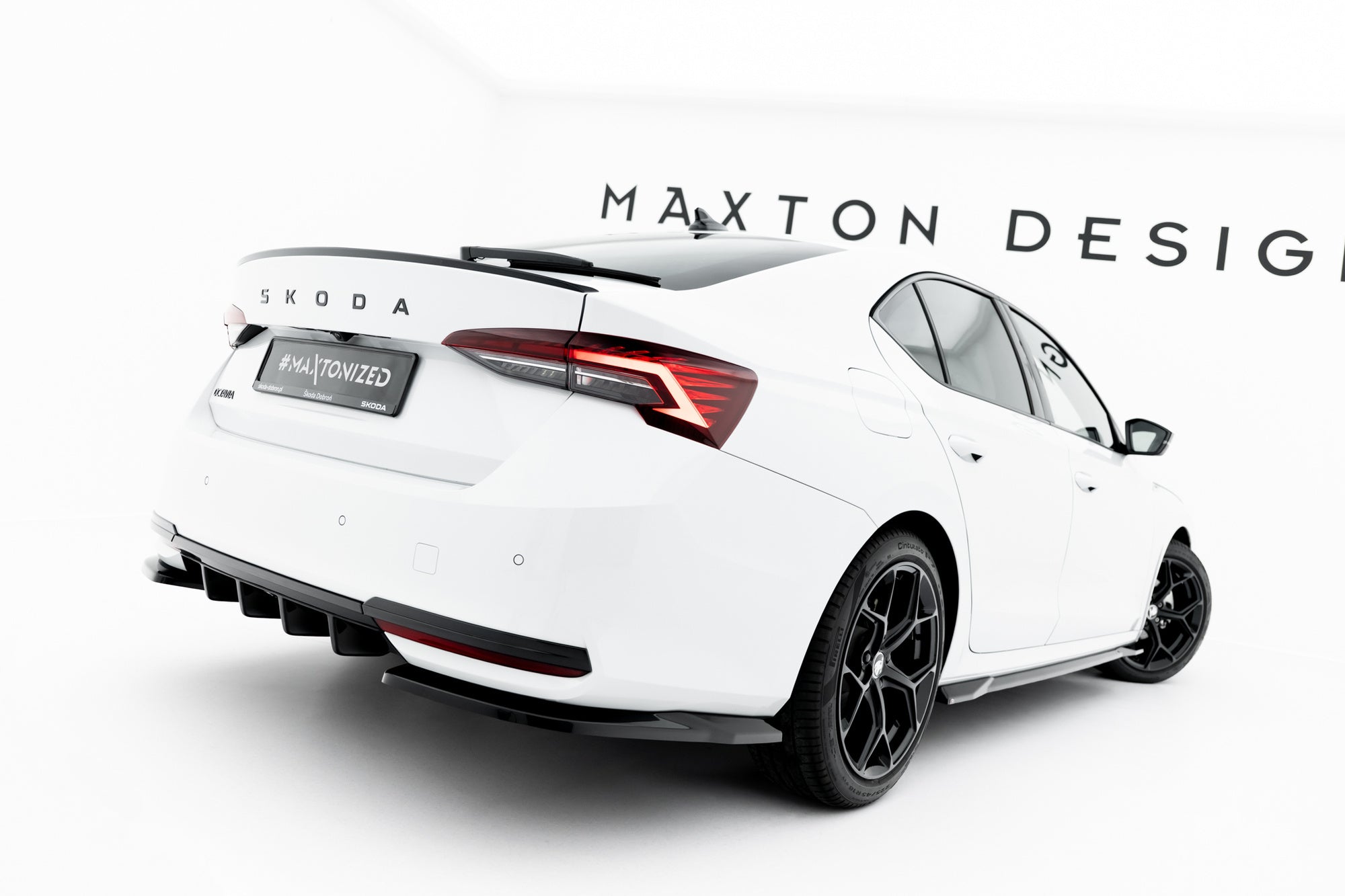 Prelungire splitter bara spate Skoda Octavia Sportline Liftback Combi Mk4 Facelift 2024- v22 - Maxton Design
