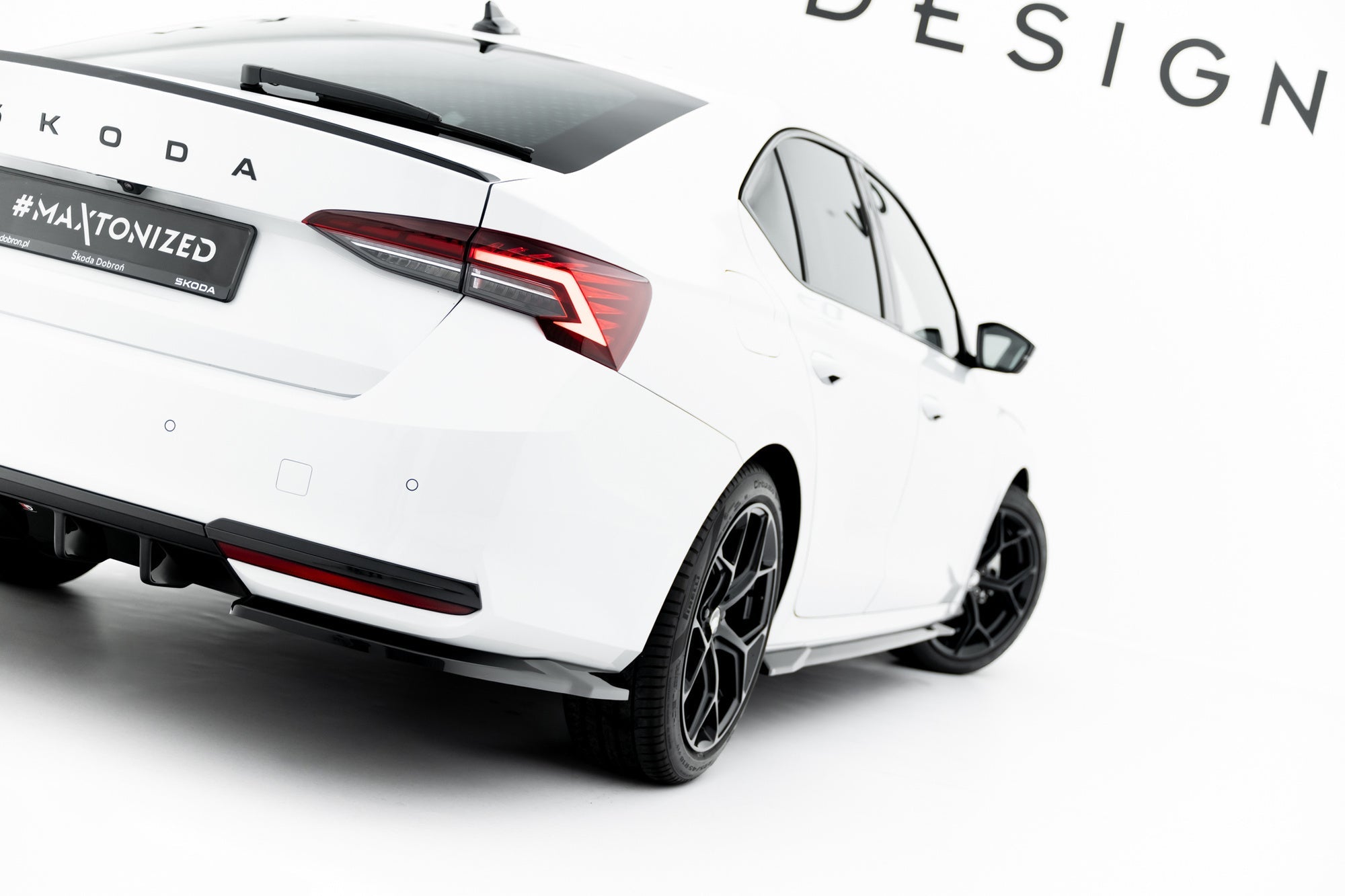 Prelungire splitter bara spate Skoda Octavia Sportline Liftback Combi Mk4 Facelift 2024- v22 - Maxton Design