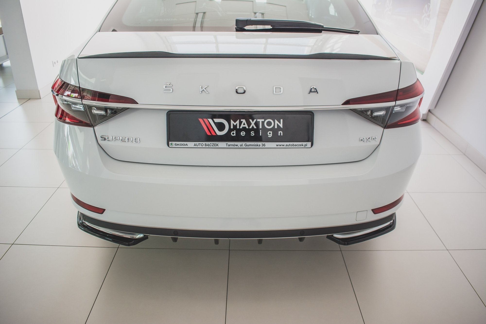 Prelungire splitter bara spate Skoda Superb Mk3 Facelift 2019- v3 - Maxton Design