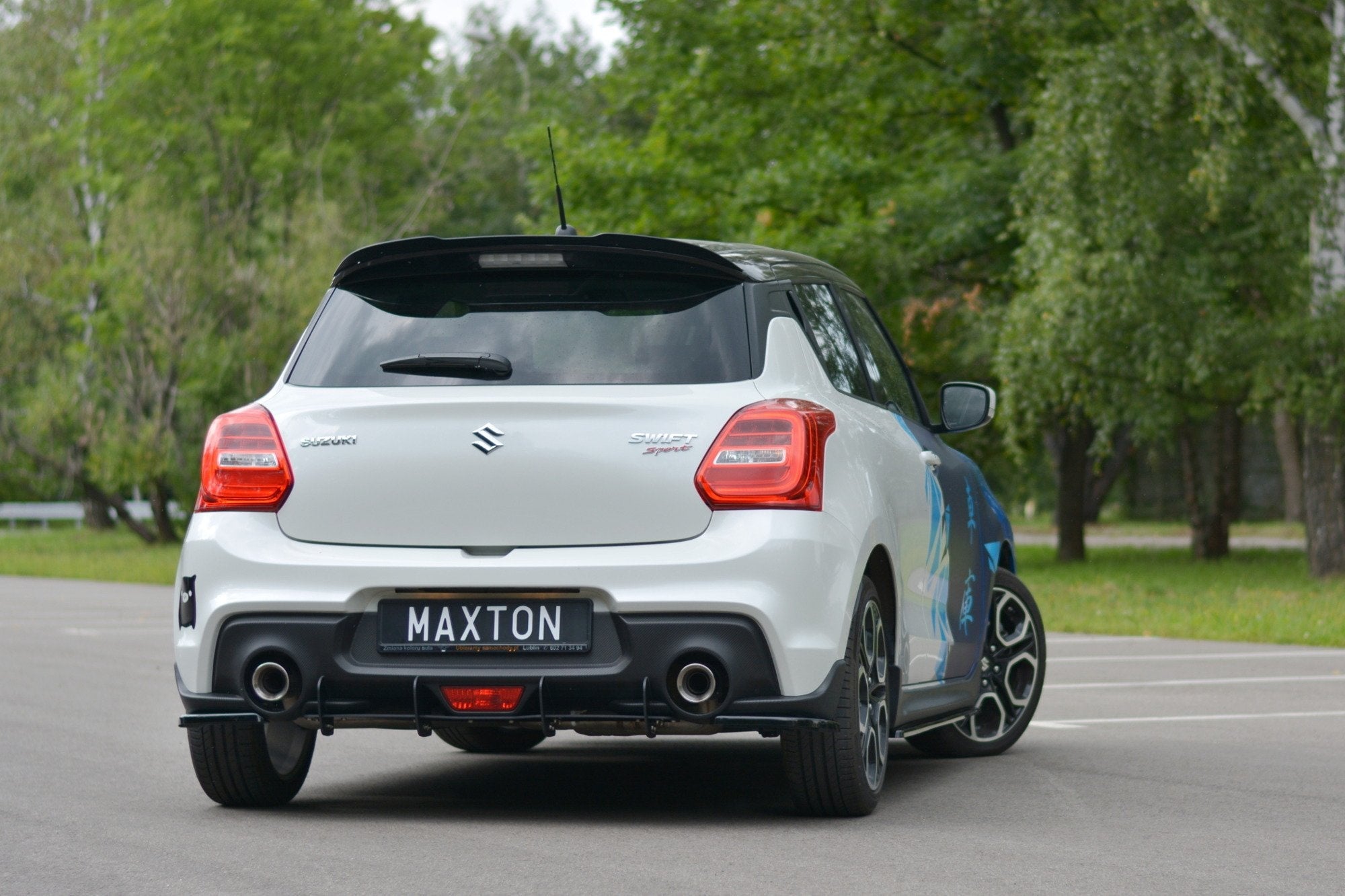 Prelungire splitter bara spate Suzuki Swift Mk6 Sport 2018- v2 - Maxton Design