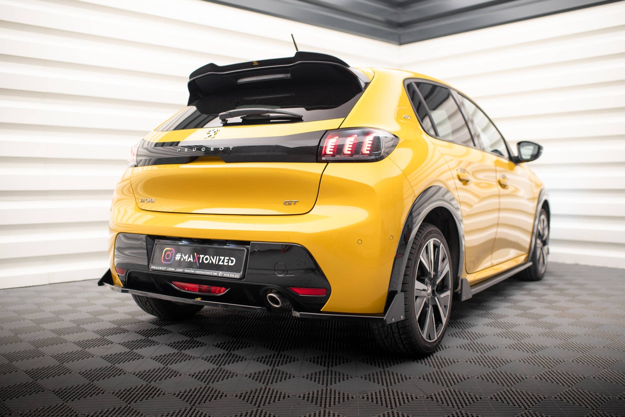 Prelungire splitter bara spate si flapsuri Peugeot 208 GT Mk2 2019- v6 - Maxton Design