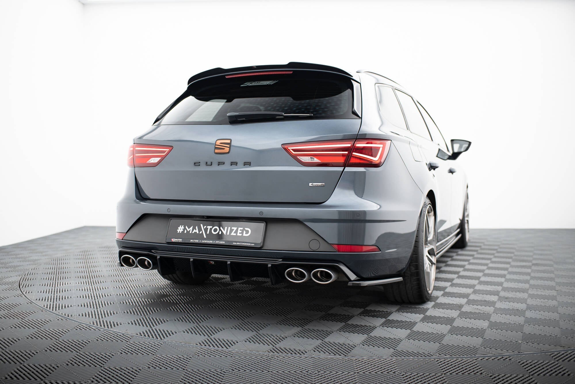 Prelungire splitter bara spate Seat Leon Cupra ST Mk3 Facelift 2017-2019 v15 - Maxton Design
