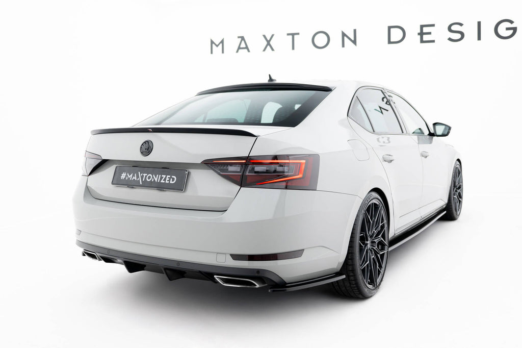 Prelungire splitter bara spate Skoda Superb Liftback / Combi Mk3 2015-2019 v5 - Maxton Design