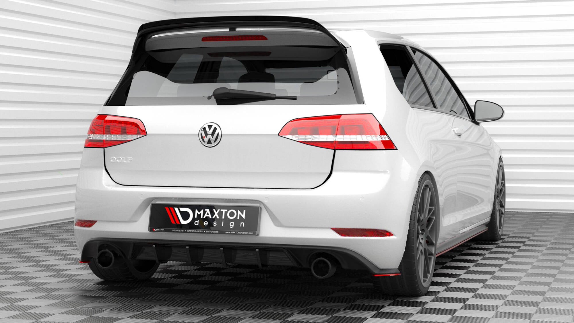 Prelungire splitter bara spate Volkswagen Golf GTI Mk7 Facelift 2016-2020 v38 - Maxton Design