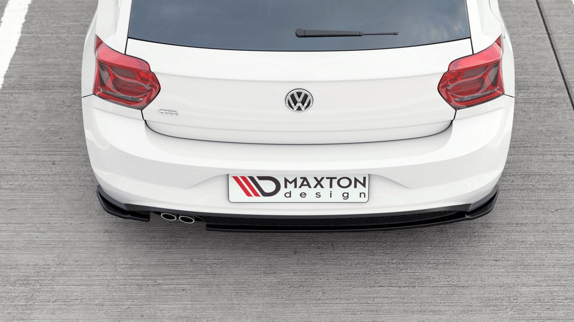 Prelungire splitter bara spate Volkswagen Polo GTI Mk6 2017- v10 - Maxton Design