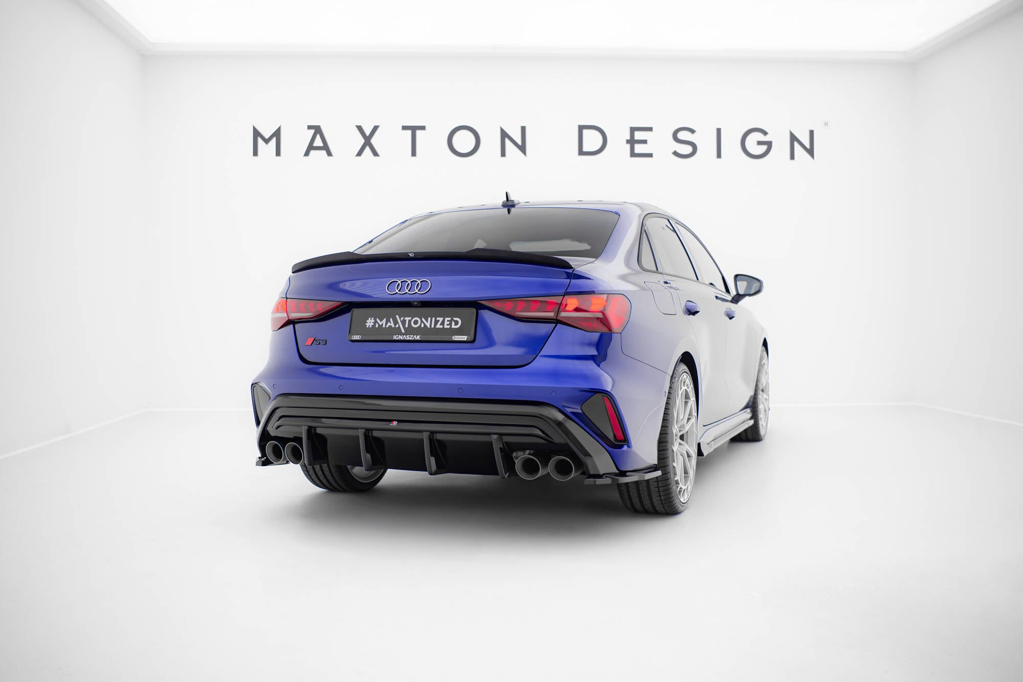 Prelungire splitter bara spate Audi S3 Sedan 8Y Facelift 2024- v66 - Maxton Design