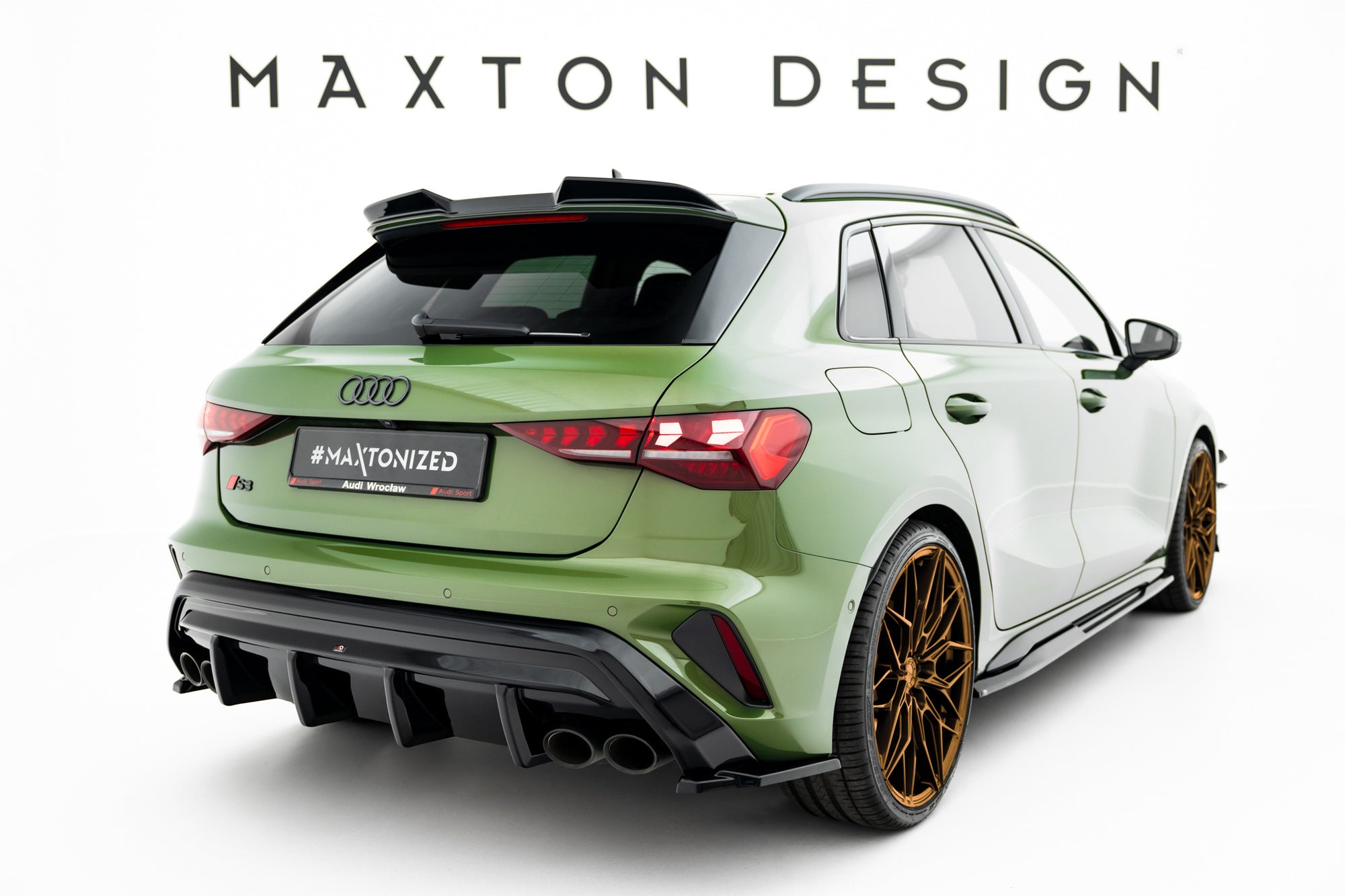 Prelungire splitter bara spate Audi S3 Sportback 8Y Facelift 2024- v76 - Maxton Design