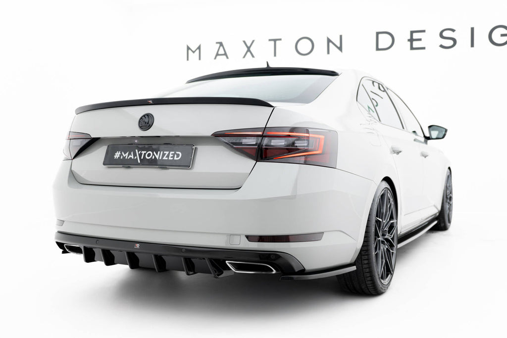 Prelungire splitter bara spate Skoda Superb Liftback / Combi Mk3 2015-2019 v6 - Maxton Design