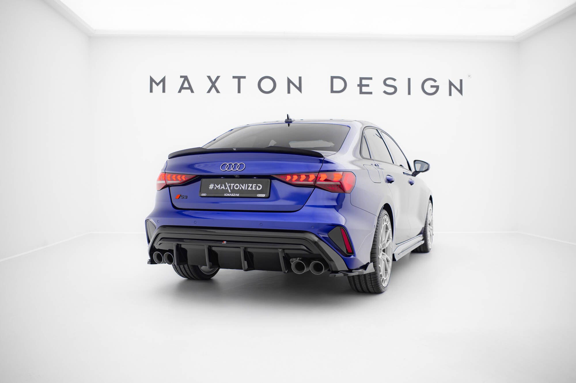 Prelungire splitter bara spate Audi S3 Sedan 8Y Facelift 2024- v67 - Maxton Design