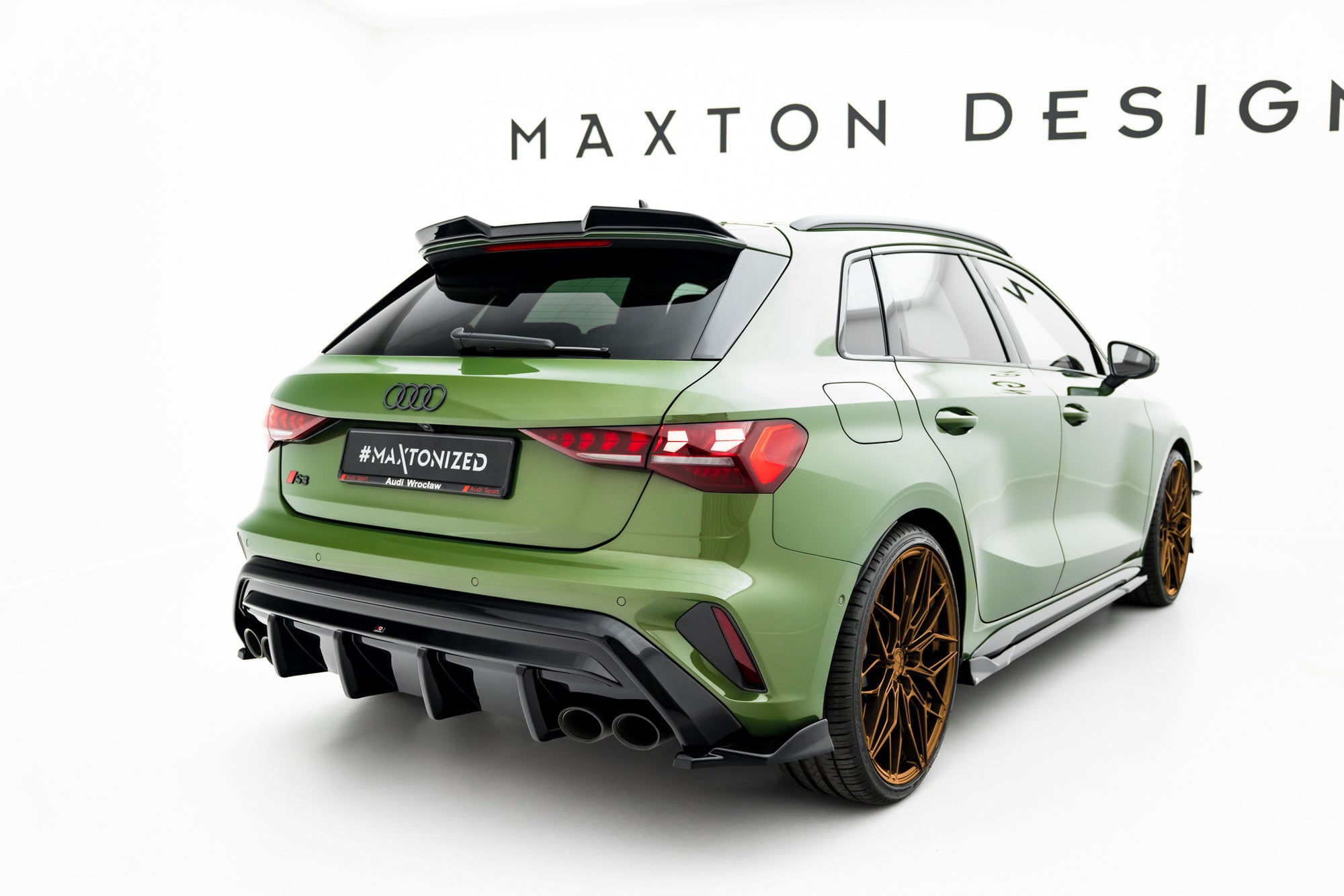 Prelungire splitter bara spate Audi S3 Sportback 8Y Facelift 2024- v77 - Maxton Design