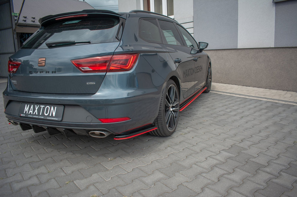 Prelungire splitter bara spate Seat Leon Mk3 Cupra ST Facelift 2017- v10 - Maxton Design