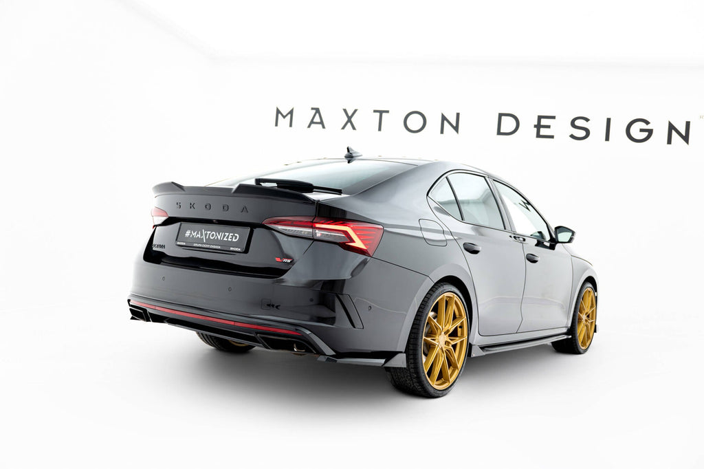Prelungire splitter bara spate Skoda Octavia RS Liftback / Combi Mk4 / Mk4 Facelift 2020- v19 - Maxton Design