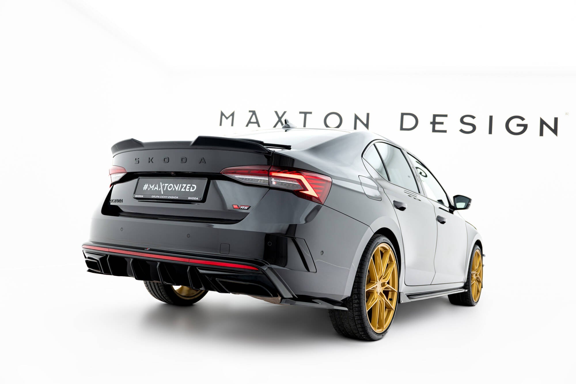 Prelungire splitter bara spate Skoda Octavia RS Liftback / Combi Mk4 / Mk4 Facelift 2020- v20 - Maxton Design