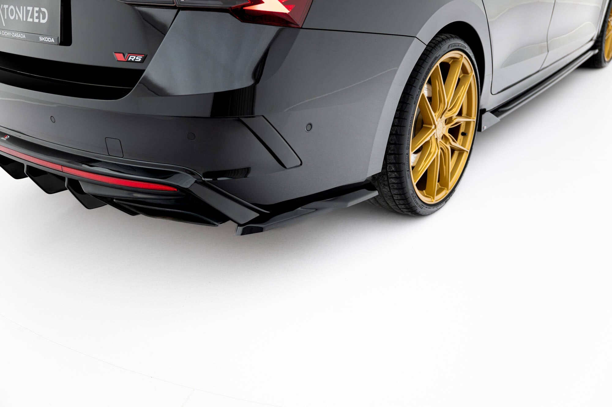 Prelungire splitter bara spate Skoda Octavia RS Liftback / Combi Mk4 / Mk4 Facelift 2020- v20 - Maxton Design