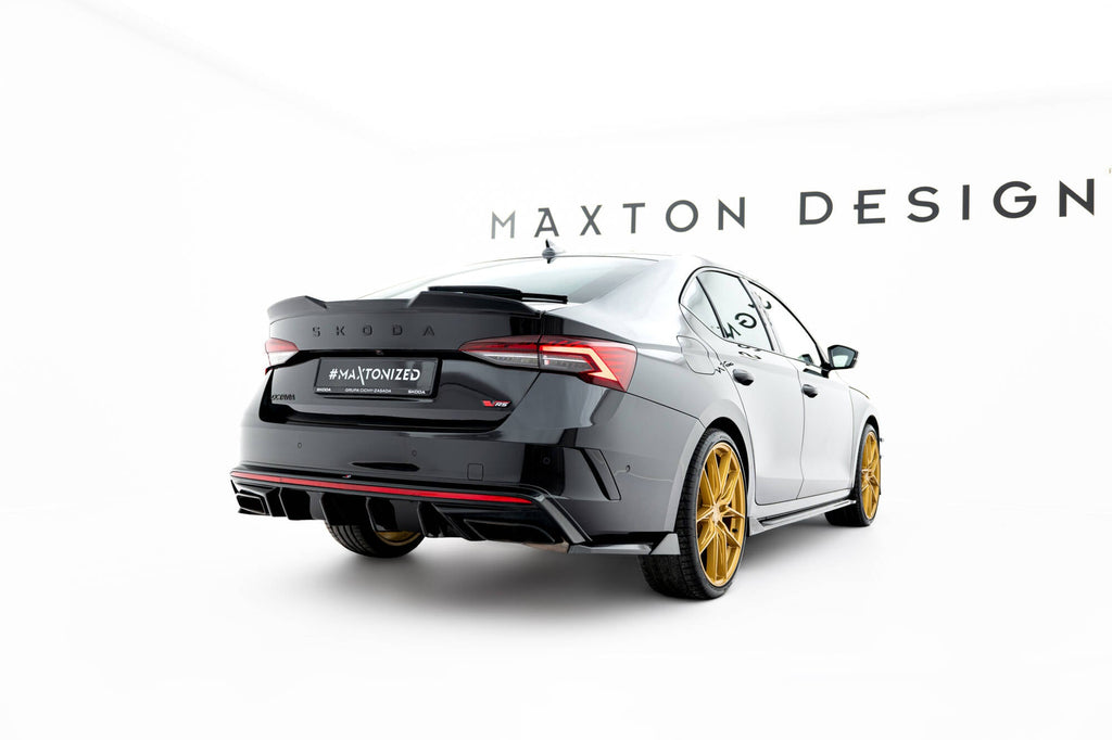 Prelungire splitter bara spate Skoda Octavia RS Liftback / Combi Mk4 / Mk4 Facelift 2020- v21 - Maxton Design