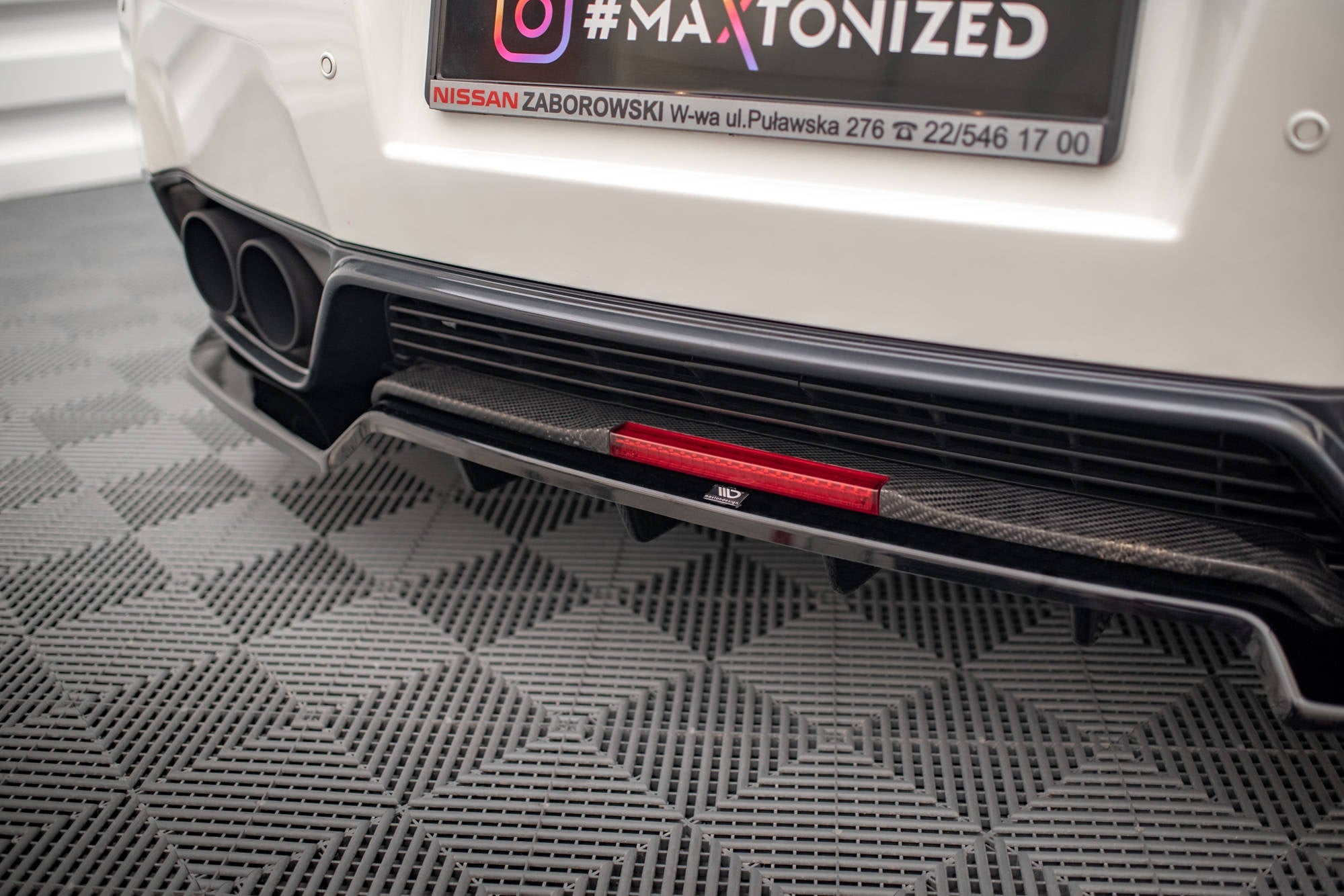 Prelungire splitter bara spate si flapsuri Nissan GTR R35 Facelift 2011-2016 v2 - Maxton Design