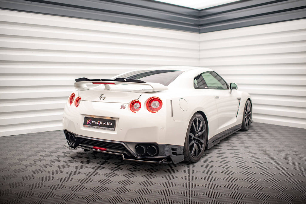 Prelungire splitter bara spate si flapsuri Nissan GTR R35 Facelift 2011-2016 v2 - Maxton Design