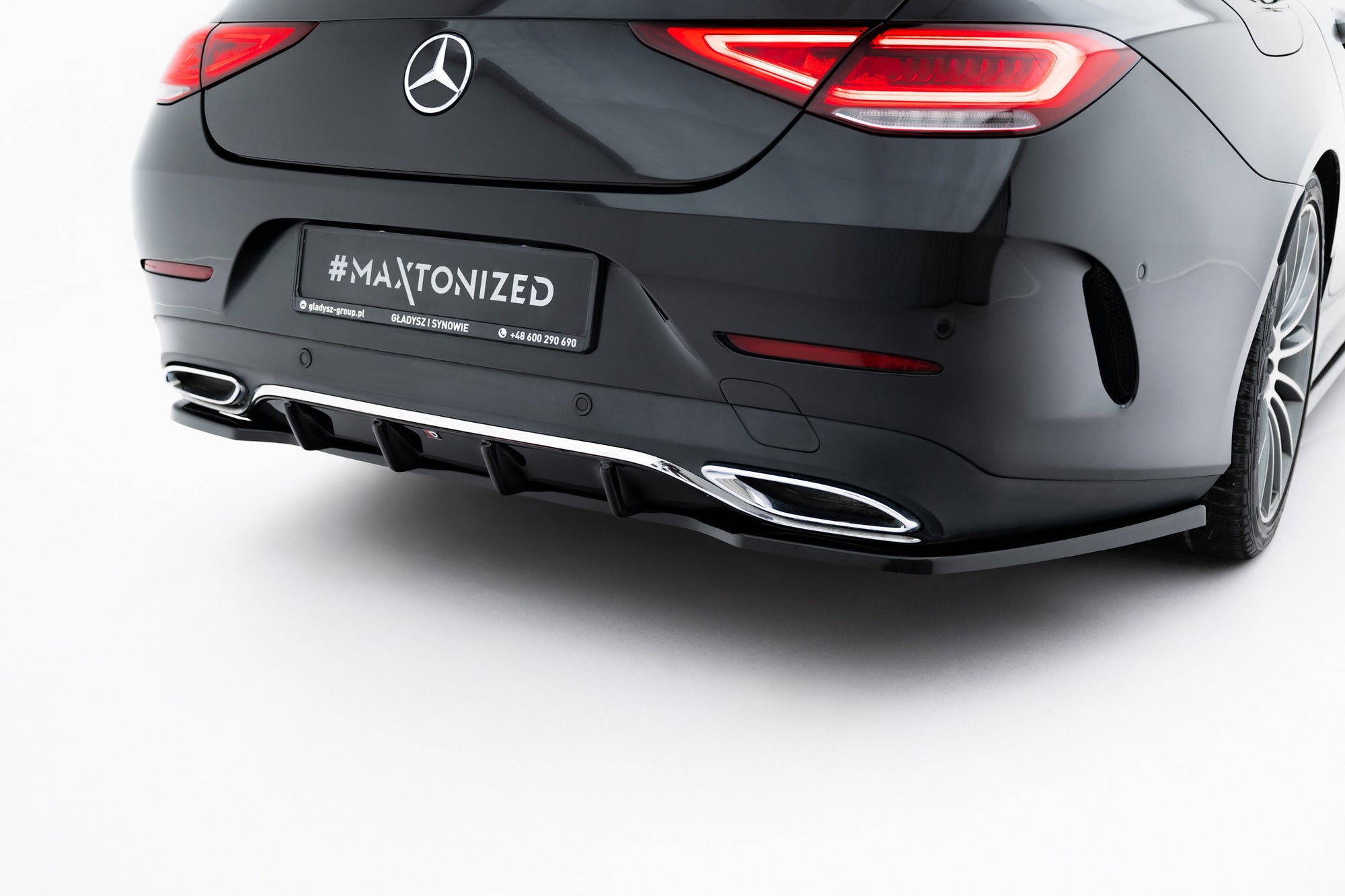 Prelungire splitter bara spate Mercedes CLS C257 AMG-Line 2018- v2 - Maxton Design