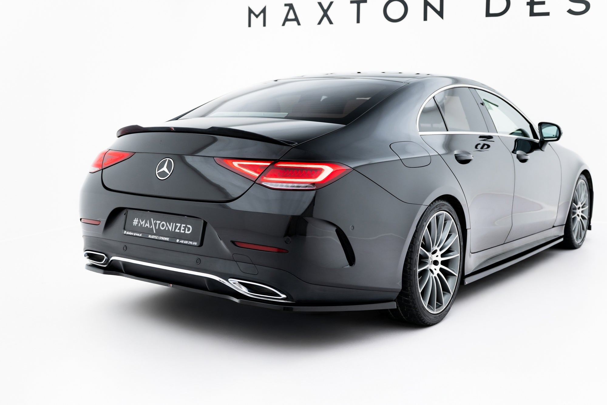 Prelungire splitter bara spate Mercedes CLS C257 AMG-Line 2018- v2 - Maxton Design