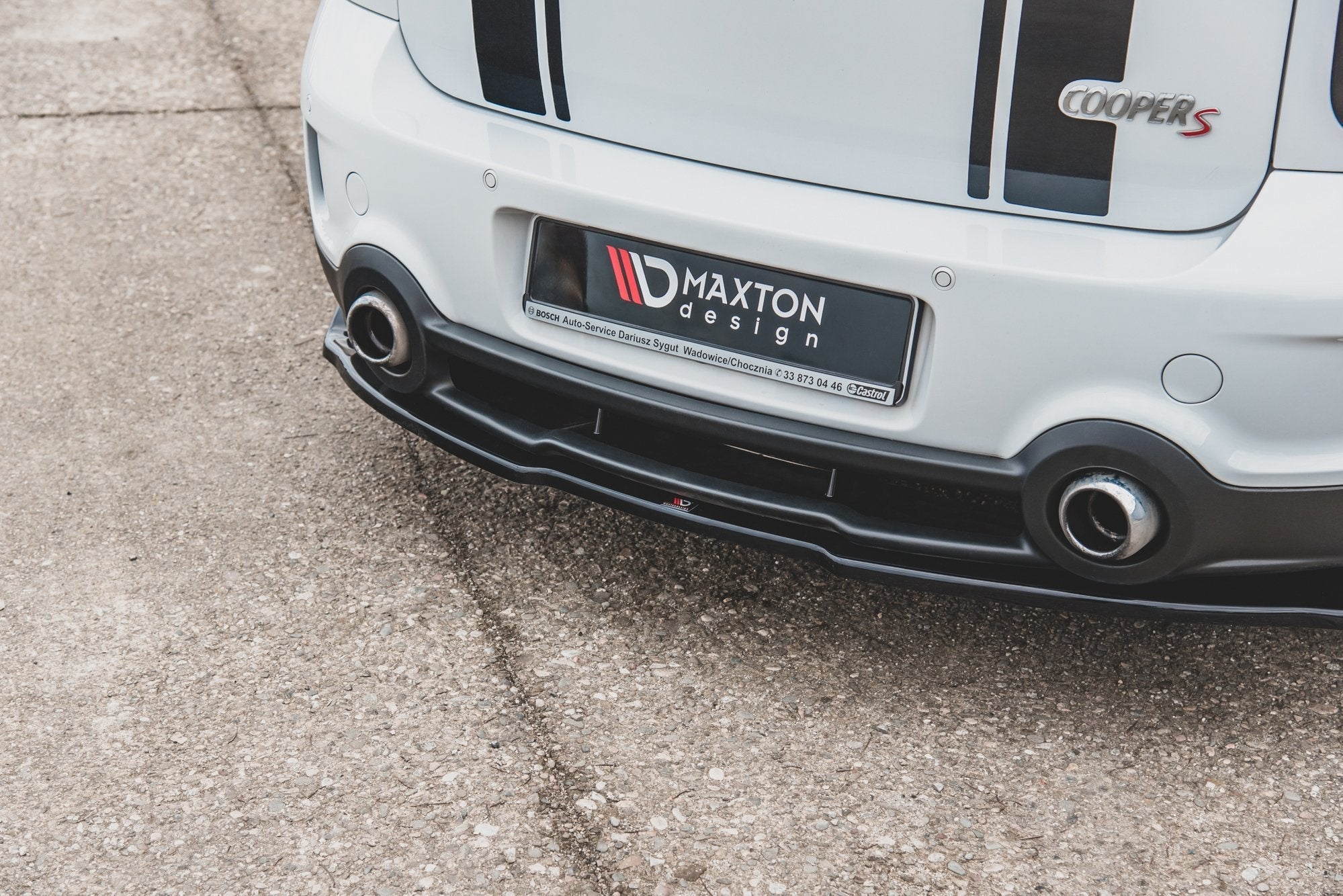 Prelungire splitter bara spate Mini Countryman R60 Mk1 JCW 2012-2016 v1 - Maxton Design